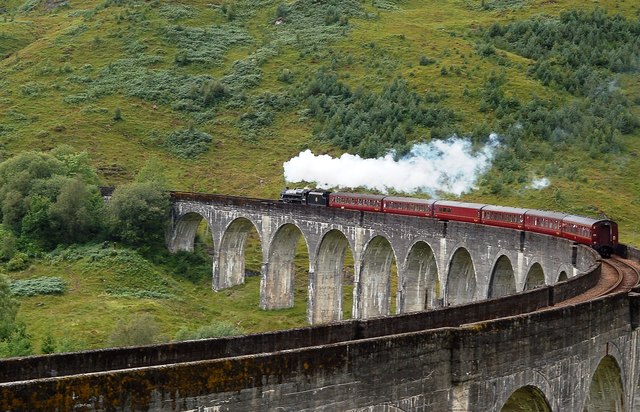 'The Jacobite' Crossing Glenfinnan Viaduct