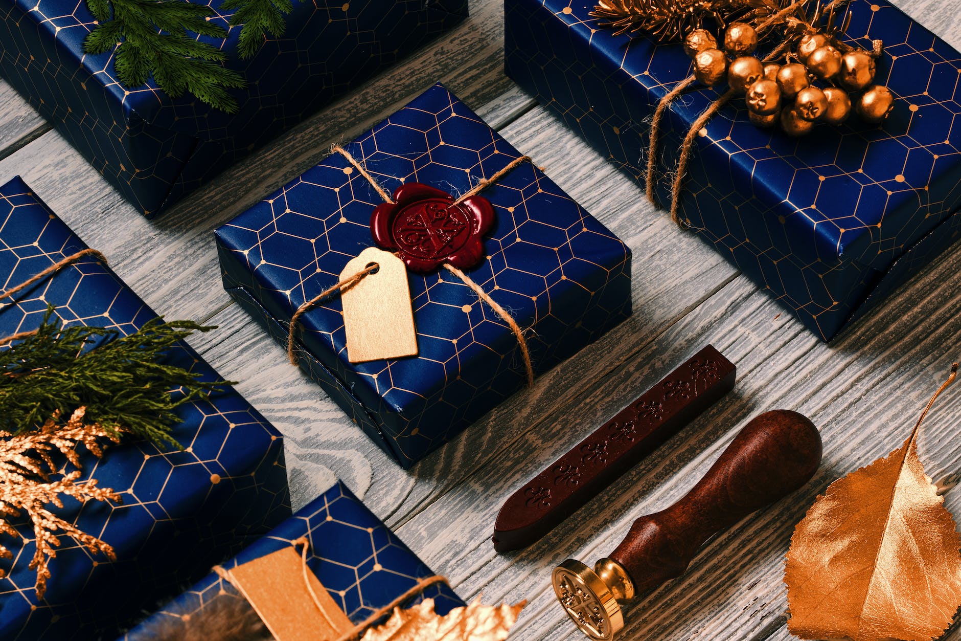 flat lay photo of gift boxes